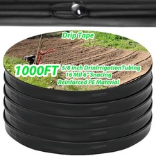 1000ft 5/8 Inch Drip Tape 6" Spacing Roll 16 Mil Irrigation Hose Garden Water