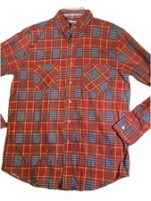 Vintage American Edition Flannel Shirt Men  s Medium Plaid Button Up Made In USA