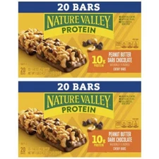 Nature Valley 2 Pack/28.4oz/20ct Each Chewy Bar Peanut Butter Dark Chocolate