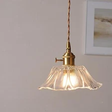 Pendant Lamp Flower Glass Hanging Lamp Adjustable Ceiling Lamp Aesthetic