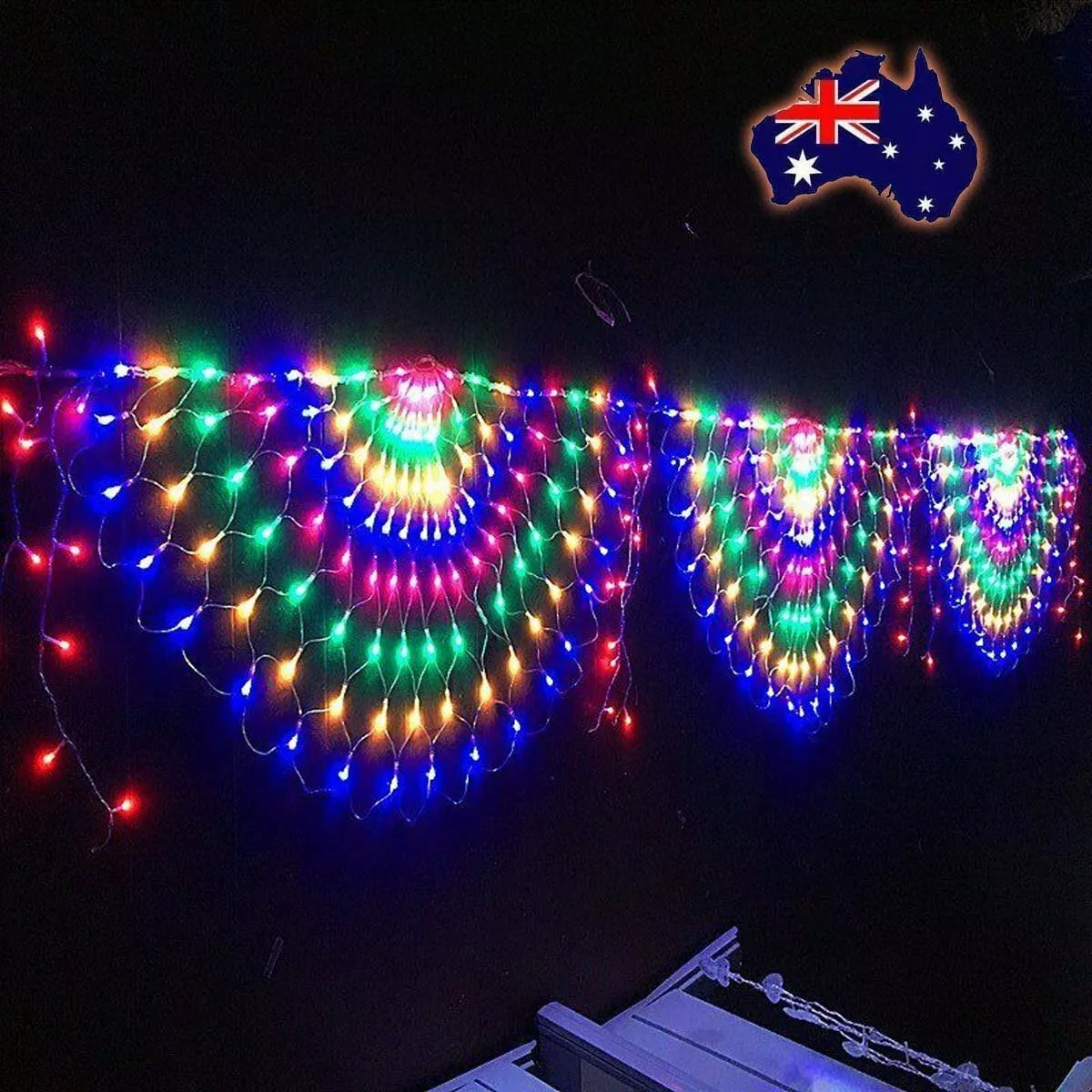 444LED Peacock Net Mesh Lights Fairy Outdoor Garden Home Christmas  Decoration AU eBay