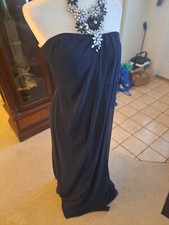 Size 4, Jenny Yoo,  Strapless Blue/Black, Long, Evening Dress