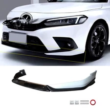 For 2022-2024 Honda Civic 11th GF Bodykit Pearl White Black Front Bumper Lip Kit