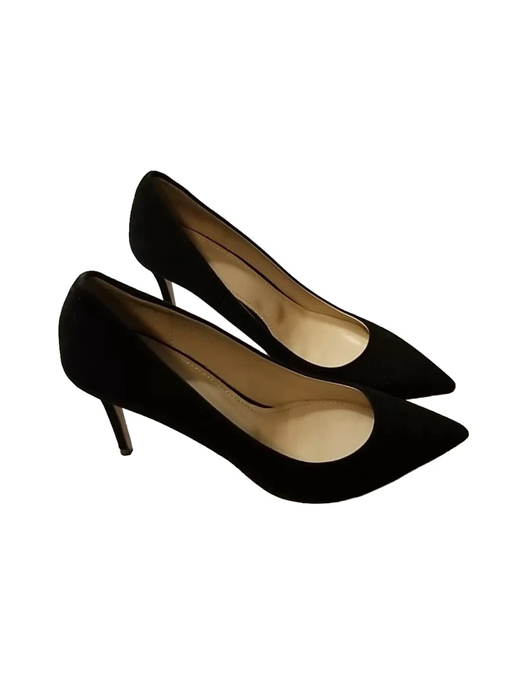 Theory Bew Black Velvet Pumps Sz 37 - Image 3 of 4