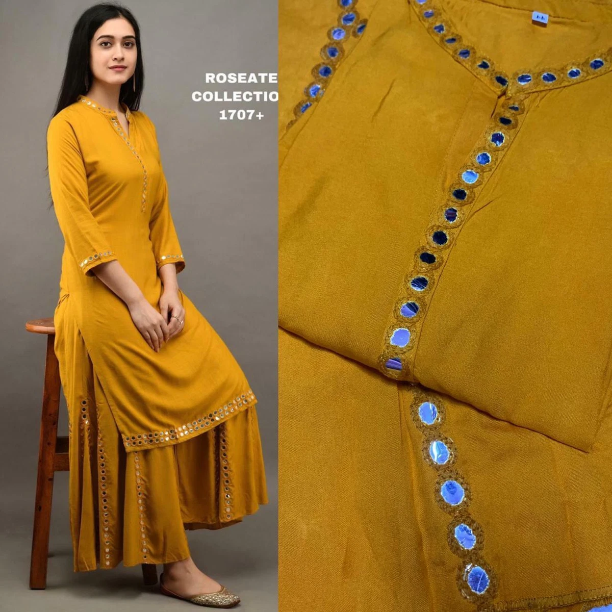 Dveeja Sitara New Designer Party Wear Rayon Kurti With Skirt Collection -  The Ethnic World