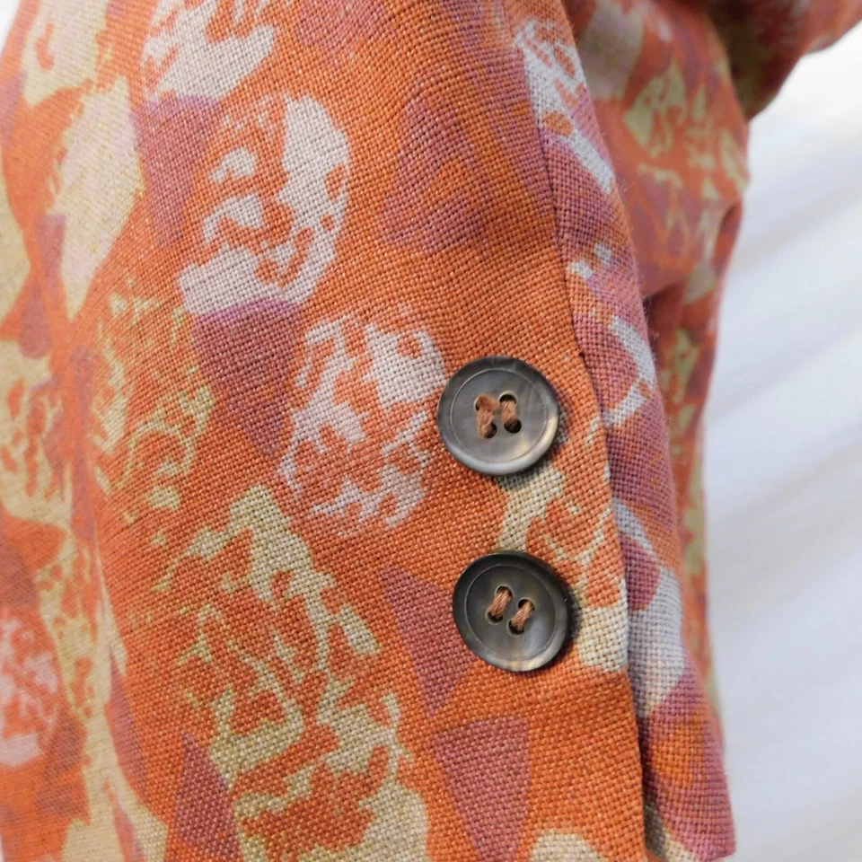 Casaco esportivo vintage 1950s Trimingham's Bermuda masculina 44L jaqueta Tiki Steegan Moygashel - Imagem 4 de 4