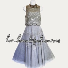 ASOS SEQUINED BEADED EMBELLISHED WEDDING OCCASION PARTY DRESS SIZE 12