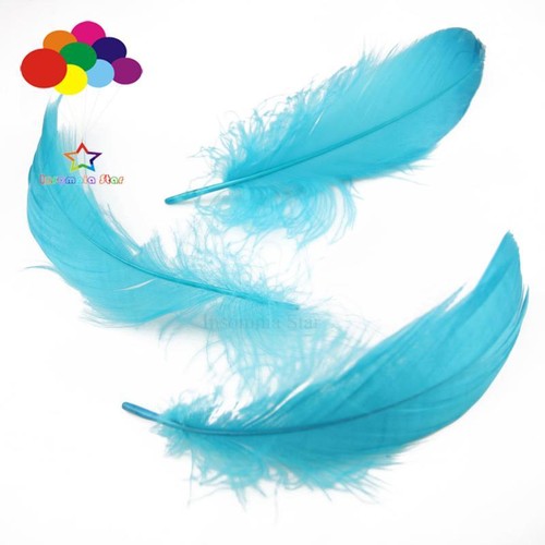 Lake Blue Diy 100 Pcs/Lot Goose feather 4-7cm 1-2 Inch Stage Props Dream Catcher - Picture 1 of 131