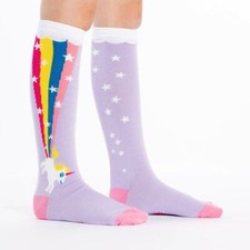 SOCK IT TO ME TODDLER KNEE HIGH SOCKS RAINBOW BLAST SHOE SIZE 4-7 AGE 1-2