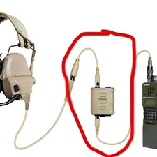 FCS-Tactical V60 Dual Comm Headset PTT for PRC152 PD980 XTS5000 APX7000 Radios