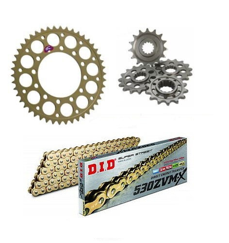 BMW S1000RR Sport (cast wheels) 2015-2018 Renthal & DID ZVMX Chain & Sprocket Ki - Picture 1 of 6