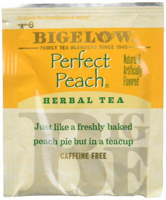 Perfect Peach Herbal Tea 20 Count Caffeine Free Gluten Free Grocery Item