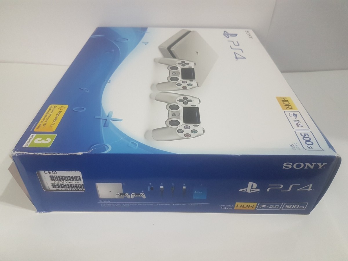 Sony PlayStation 4 Silver Slim 500GB PS4 Console [CUH-2016A