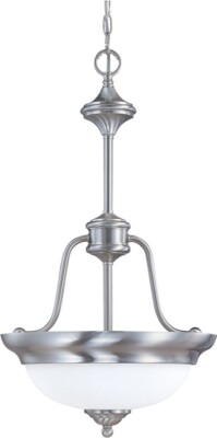Nuvo Glenwood 2 Light Brushed Nickel Pendant/Chandelier Orig $210