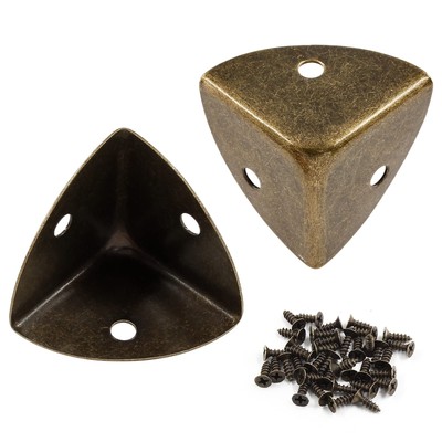 12 Pack Metal Box Corner Protectors Shelf Edge Protector Guards with Screws