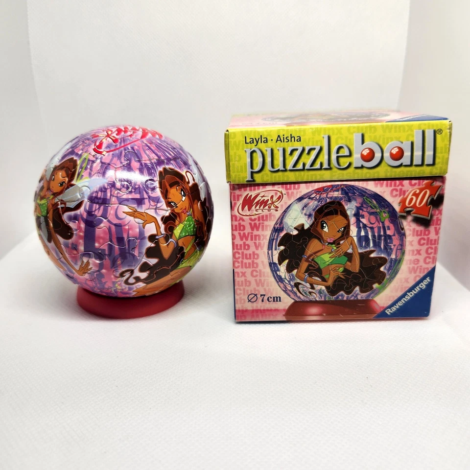 Lot of 10 Rare 2006,2008 Winx Club Ravensburger 3D Ball 60 PCS Jigsaw Puzzles - image 3 of 4