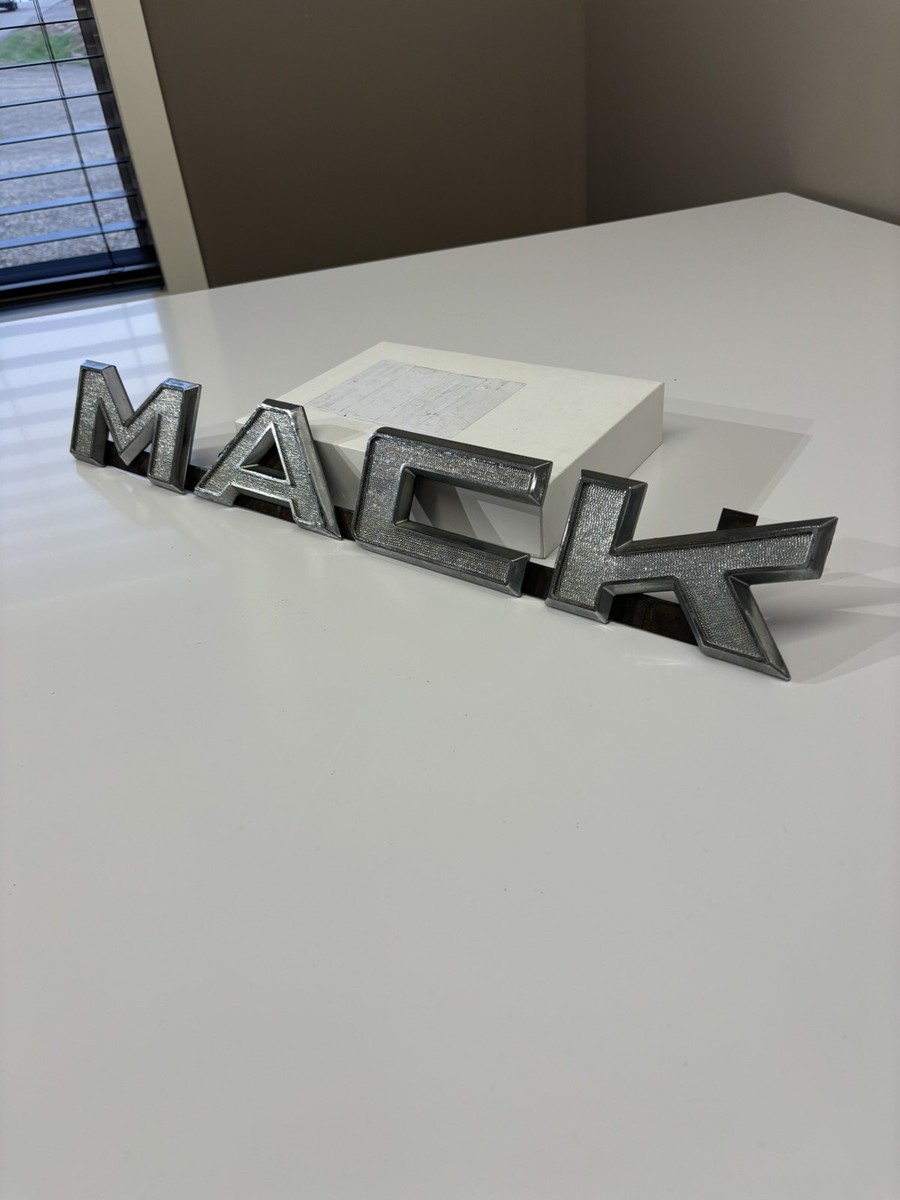 1970's Mack MR Cabover Truck , Front Grille Emblem Set , With