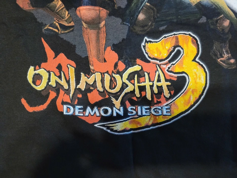 Vintage 2004 ONIMUSHA 3: Demon Siege PS2 Gaming T-Shirt Capcom Promo Y2K T-Shirt - Image 3 of 4