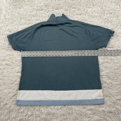 BANANA REPUBLIC Knit Polo Shirt Men XL VTG 90s Y2k Blue
