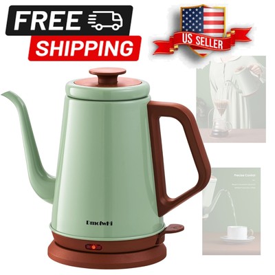 Precision Pour 1 Liter Electric Kettle - 1000W Stainless Steel for Coffee & Tea