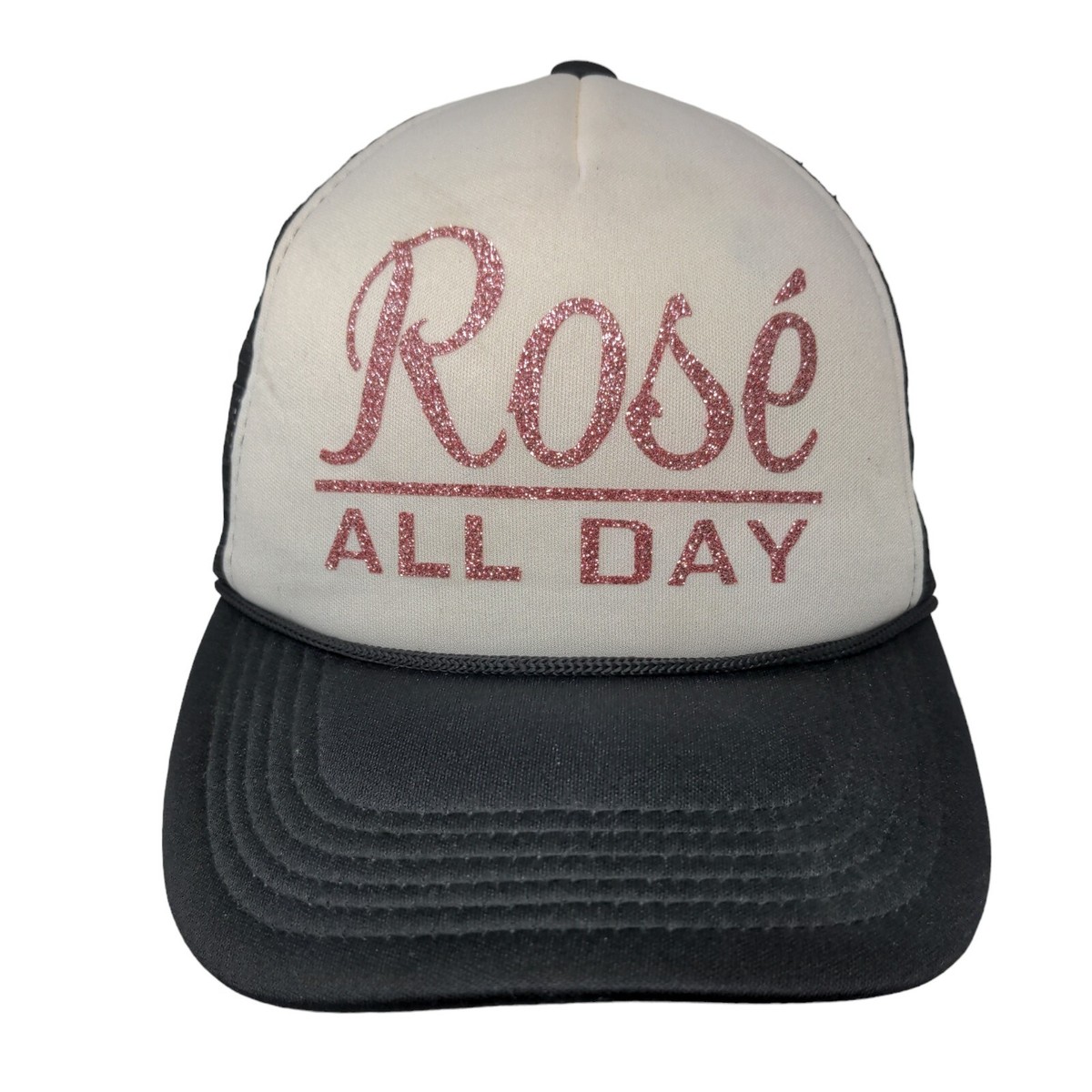 Rose All Day Snapback Trucker Hat Black OSFA Adjustable Mesh  display picture 3