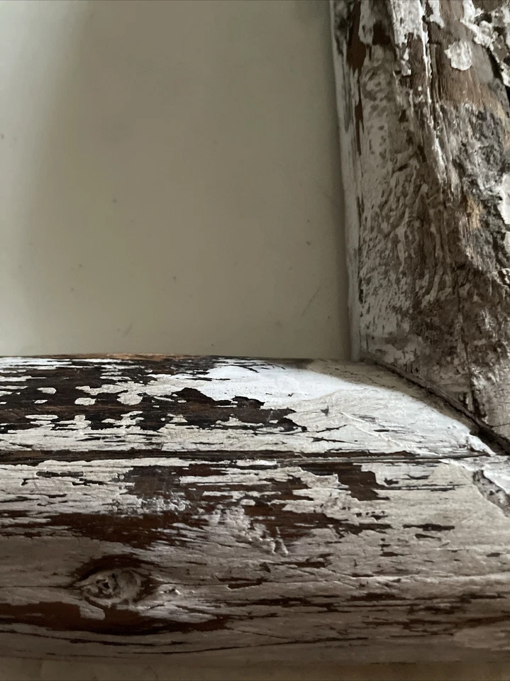 Auténtico marco de madera vintage añadido respaldo y vidrio para foto de 5” X 7” en mal estado  Foto 4 de 4