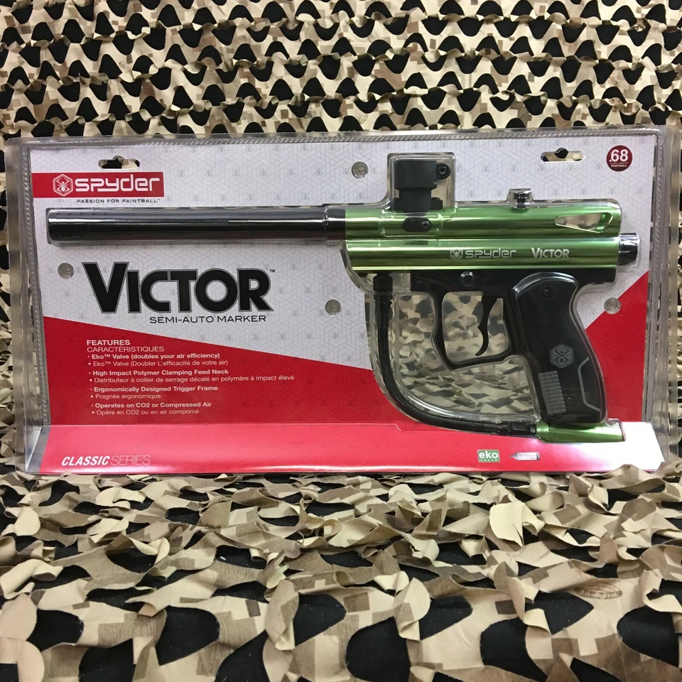New Kingman Spyder Victor Semi-Auto Paintball Gun - Gloss Slime Lime