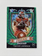 2021 Panini Prizm Draft Picks Trevor Lawrence Crusade Green Wave Prizm SP #161