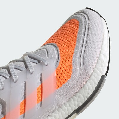 Adidas Ultraboost 21 Running Shoes Mens Sneakers Dash Grey/Orange