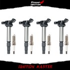 4X Ignition Coils+4X Spark Plugs Pack For 2009-2017 Toyota Corolla 1.8L UF596