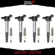4X Ignition Coils+4X Spark Plugs Pack For 2009-2017 Toyota Corolla 1.8L UF596