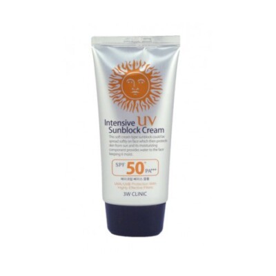 3W CLINIC Intensive UV Sunblock Cream SPF50 PA+++ 70ml K-Beauty
