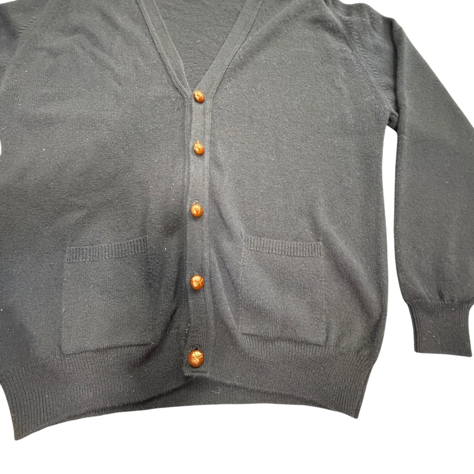 VTG LL Bean Sweater Mens Large 100% Lambs Wool Cardigan Grandpa Button - Image 2 of 4