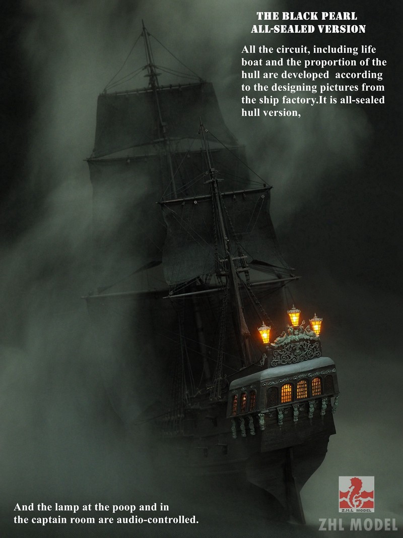 ZHL all sealed version of the black pearl ship wooden model ship kits eBay