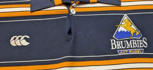 Camiseta deportiva de rugby vintage ACT Brumbies manga larga bordada hecha en Australia 2XL - Imagen 4 de 7