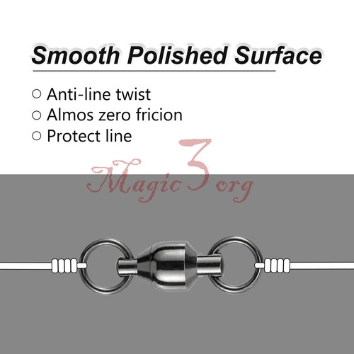 10X Ball Bearing Fishing Swivels Heavy Duty Sea Trolling Big Game Size #0 to #10 - Picture 6 of 15