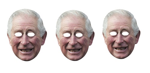 3 Pack King Charles Masks British Events Celebrations Street Party - Picture 3 of 4