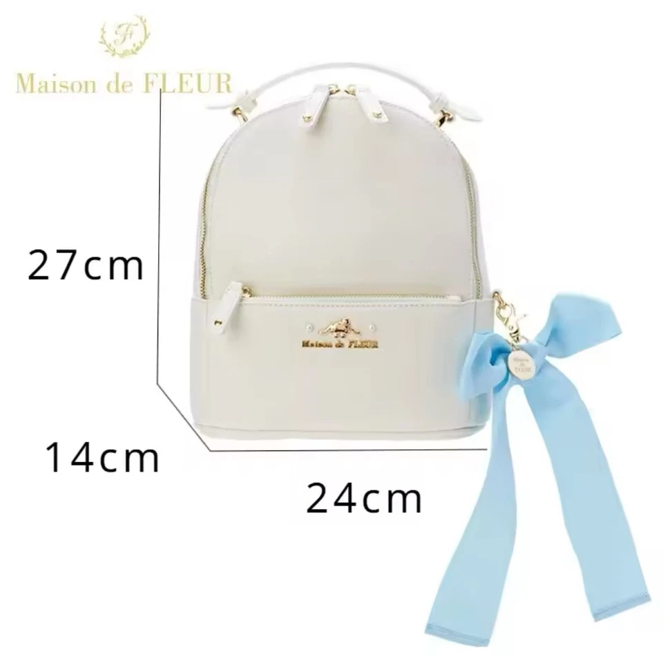 Mochila de cuero Maison de Fleur x Hello Kitty Lolita Kawaii bolsa de libros bolso de mano lindo Foto 3 de 4