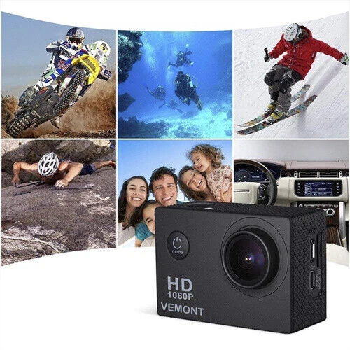 4K WiFi Action Camera Waterproof Sports Riding Camera HD 1080P Screen Underwater - Image 2 of 4