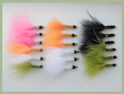 Barbless Goldhead Orange Tadpole, Trout Flies, Size 10, Fishing