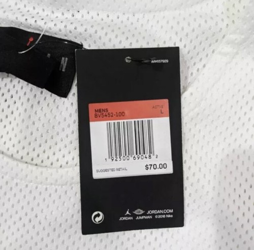 Nike Air Jordan Retro Flight Nostalgia Jersey Mens Tank White BV5452-100 Size M - Picture 3 of 4