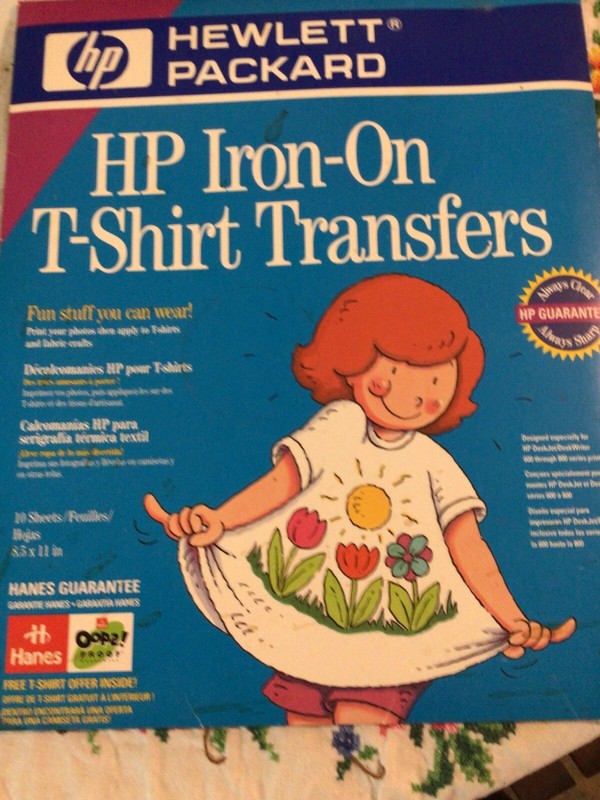 HP Iron-On T-Shirt Transfers 10 Sheets