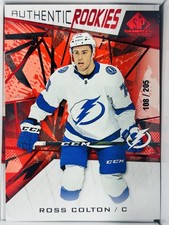 2021-22 Upper Deck SP Game Used - Authentic Rookies Ross Colton #158 Red...