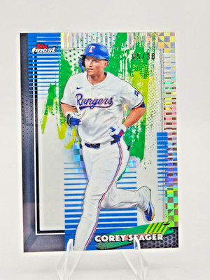 2026 Topps Finest Corey Seager Refractor /30 Rangers Jersey Number match!
