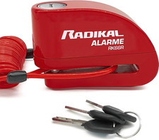 RK66R Bloccadisco Moto Allarme 110Db, Impermeabile, Serratura Di Sicurezza Click