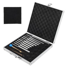 Solfeggio Tuning Forks for Healing Set, 10 Premium Aluminum Alloy Vibrational...