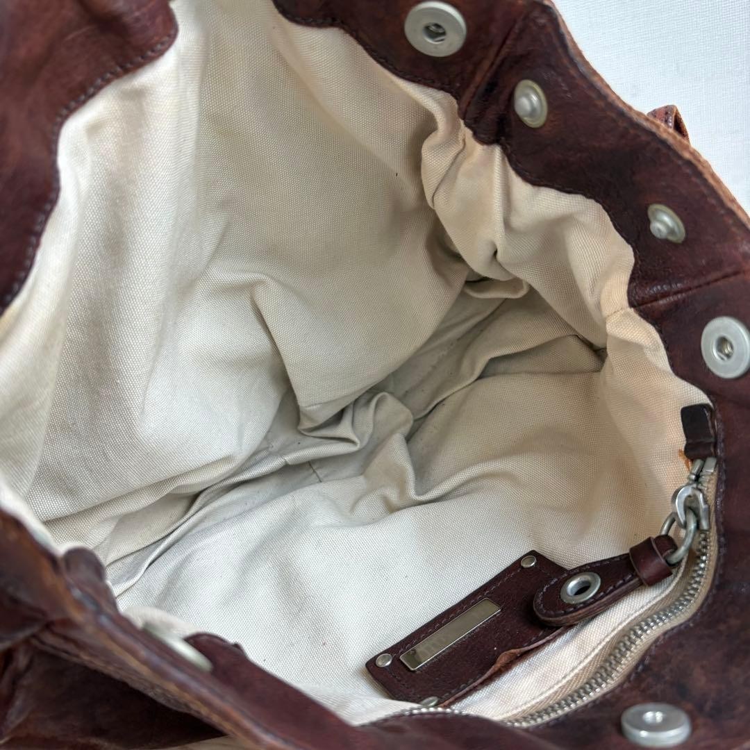 Miu Miu 90s Archive Handbag Shoulder bag Leather Brown Flower
