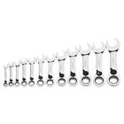 12 Piece Metric Stubby Reversible Ratcheting Combination Wrench,12 Pt, Williams