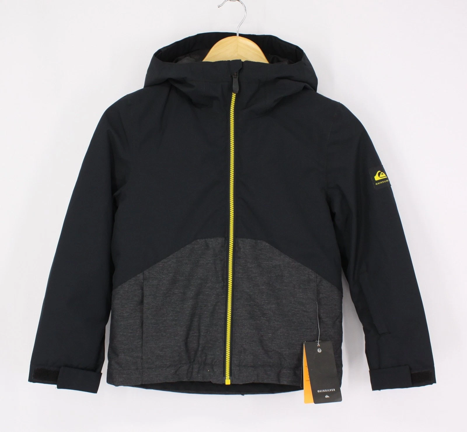 QUIKSILVER BOYS SIERRA SNOW JACKET WATERPROOF SIZE S / 8Y BLACK RRP £125 IB