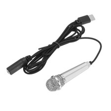 Mini Microphone, Mic Tiny Microphone Type C Silver